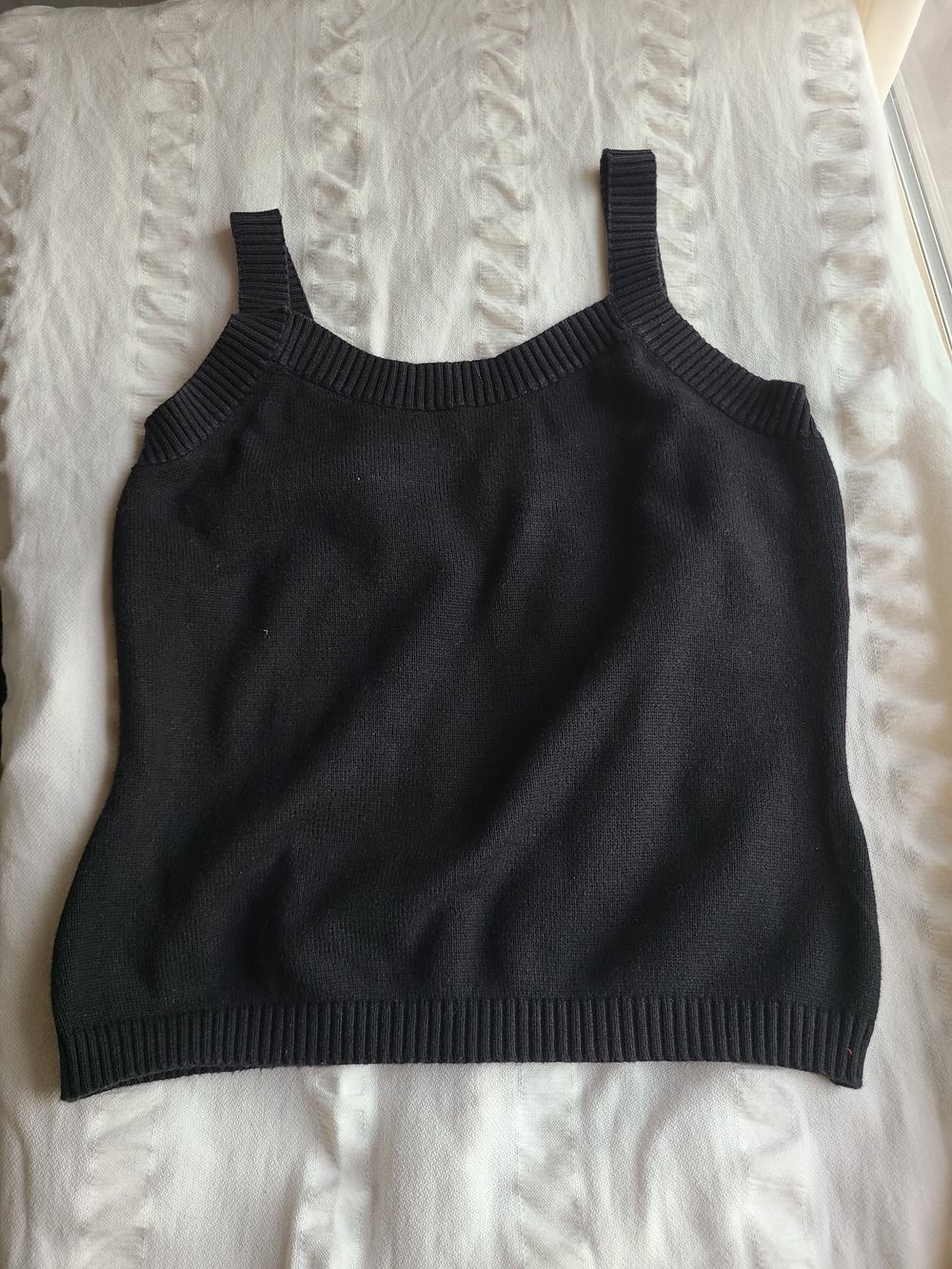 Ann Taylor Black Knit Crop Top Size S